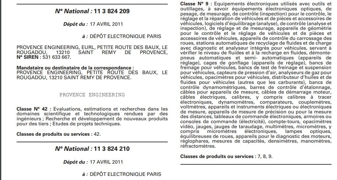 Read more about the article Dépôt de la marque Provence Engineering à L’INPI